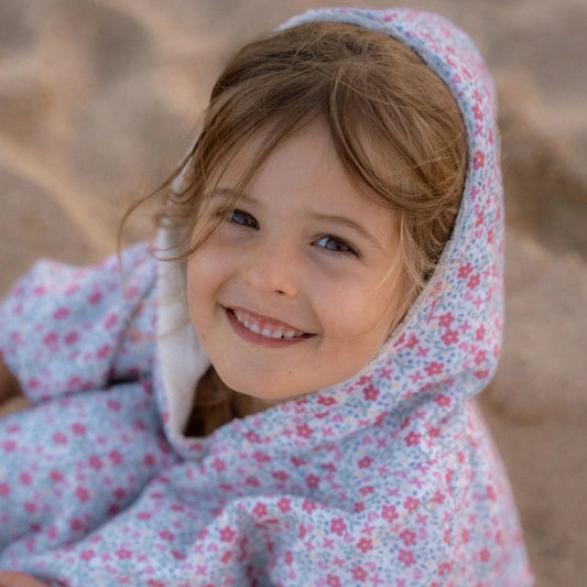 Пончо пешкир за капење • Цветчиња