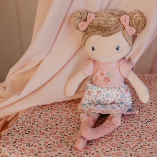 Мека кукла за гушкање • Роза