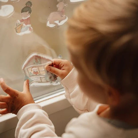 Големи налепници за прозорци • Божиќна сцена