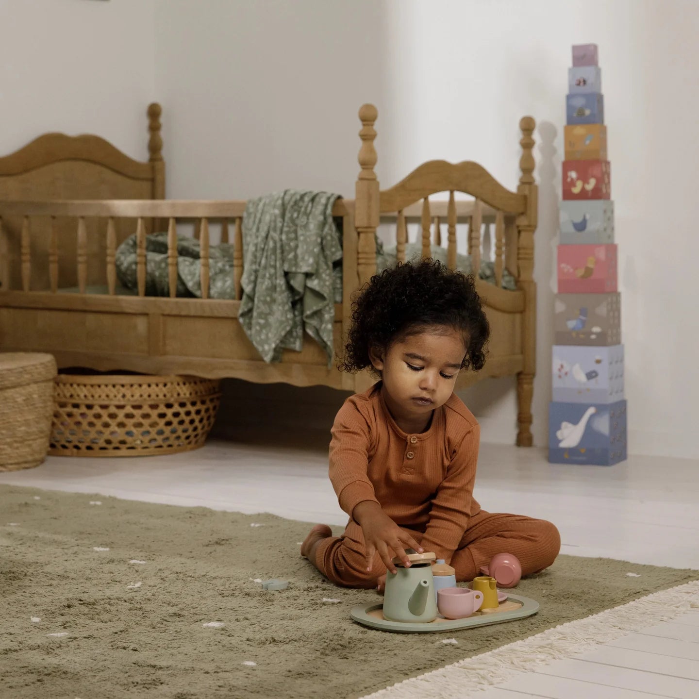 Дрвен сет за чај