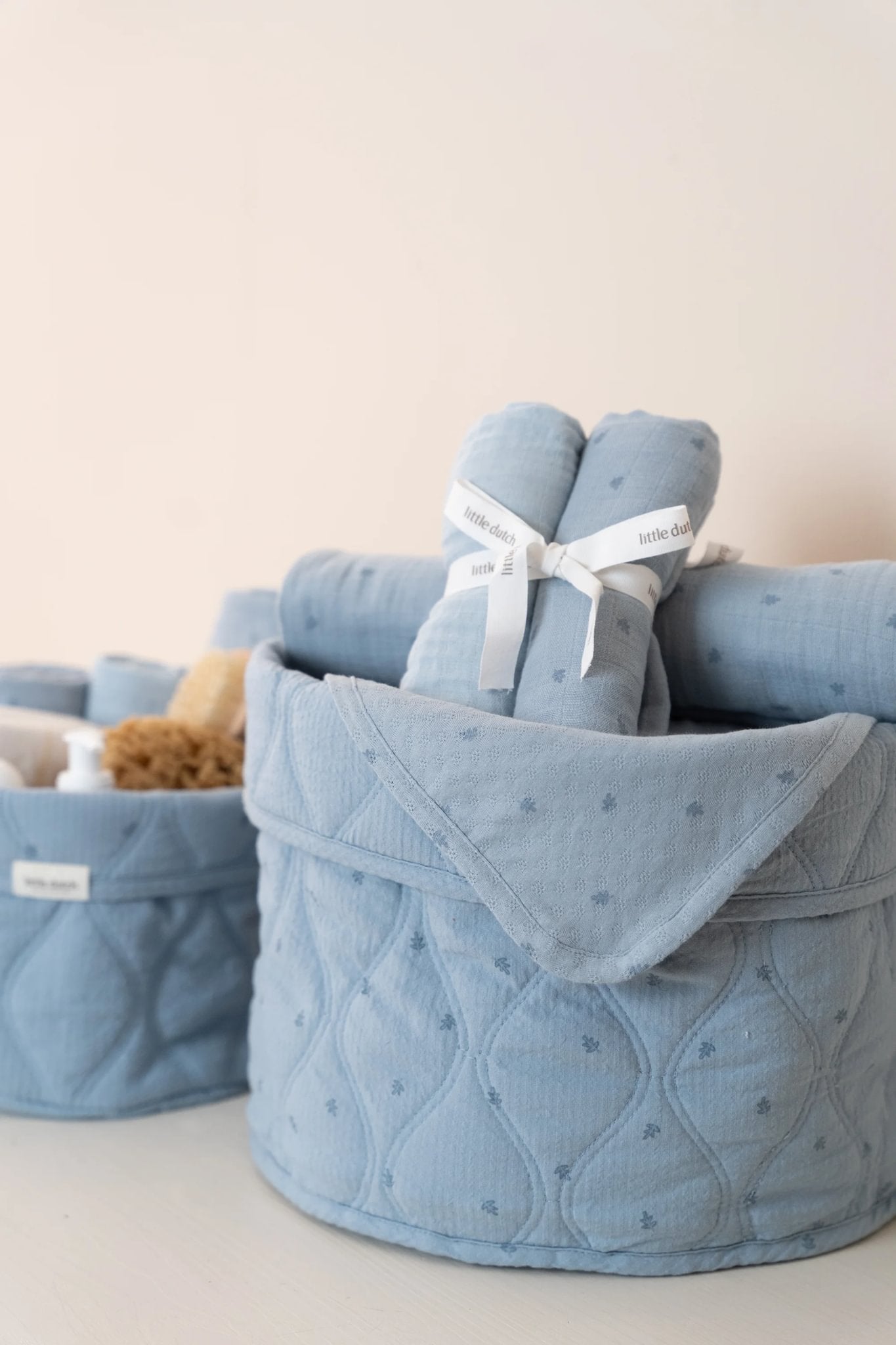 Сет од 2 муслин пелени • Pure Denim Blue