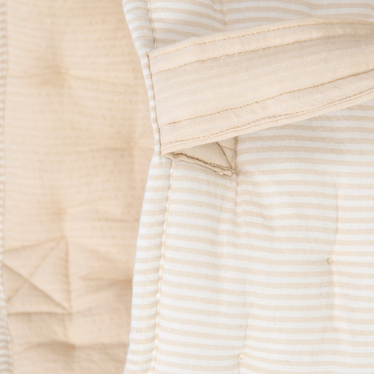 Голема мека корпа за складирање • Pure Soft Beige Stripe