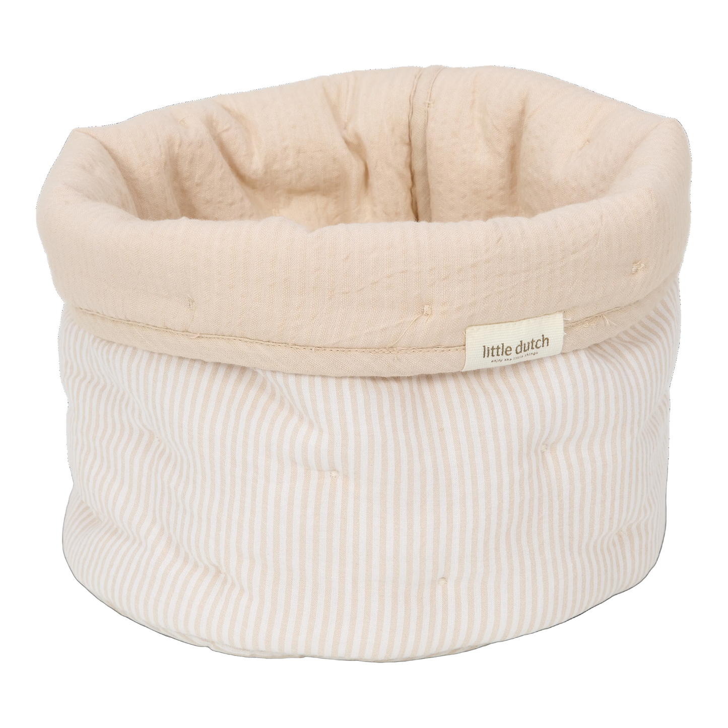 Мала мека корпа за складирање • Pure Soft Beige Stripe