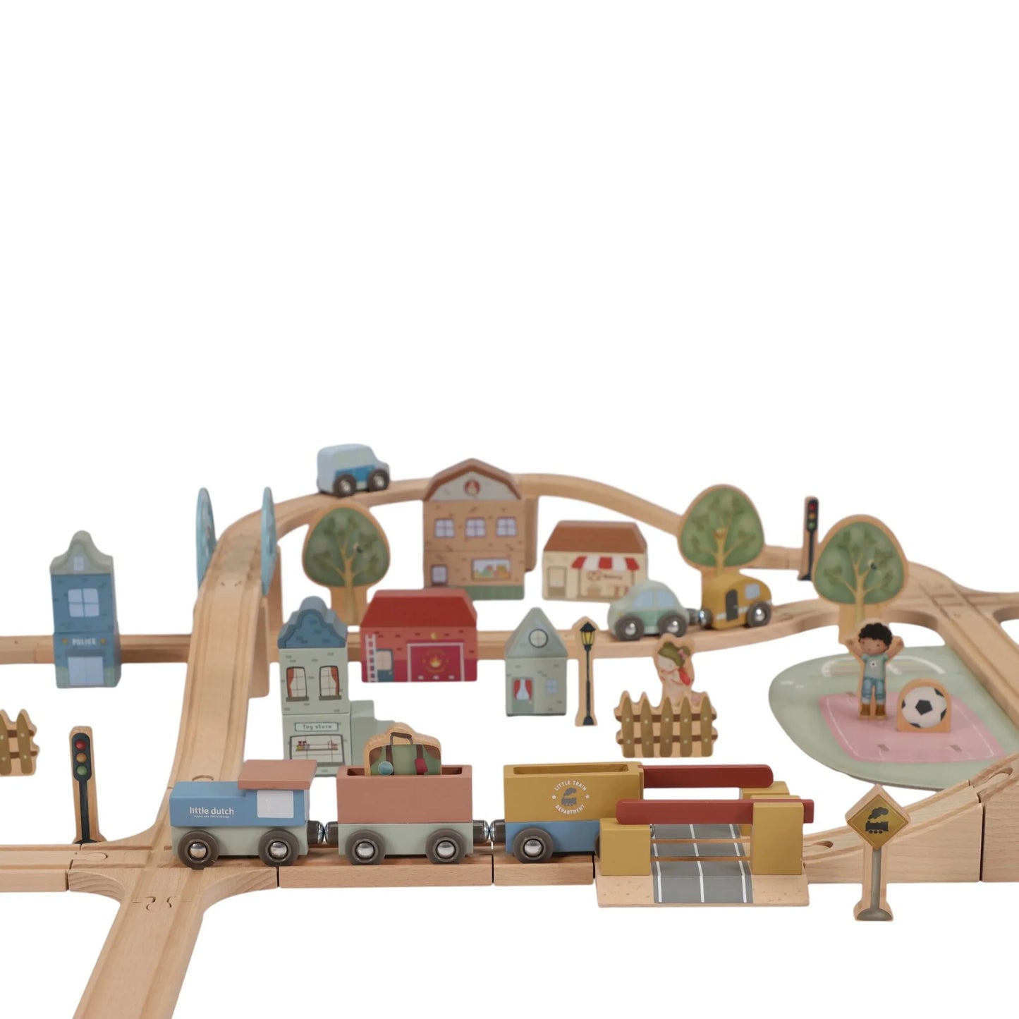 Голем дрвен сет со пруга