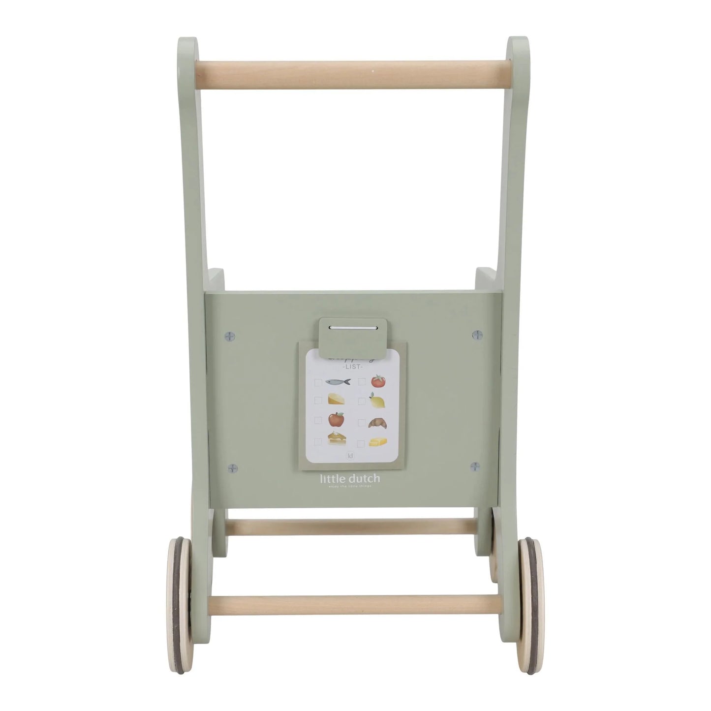 Дрвена количка за пазарување