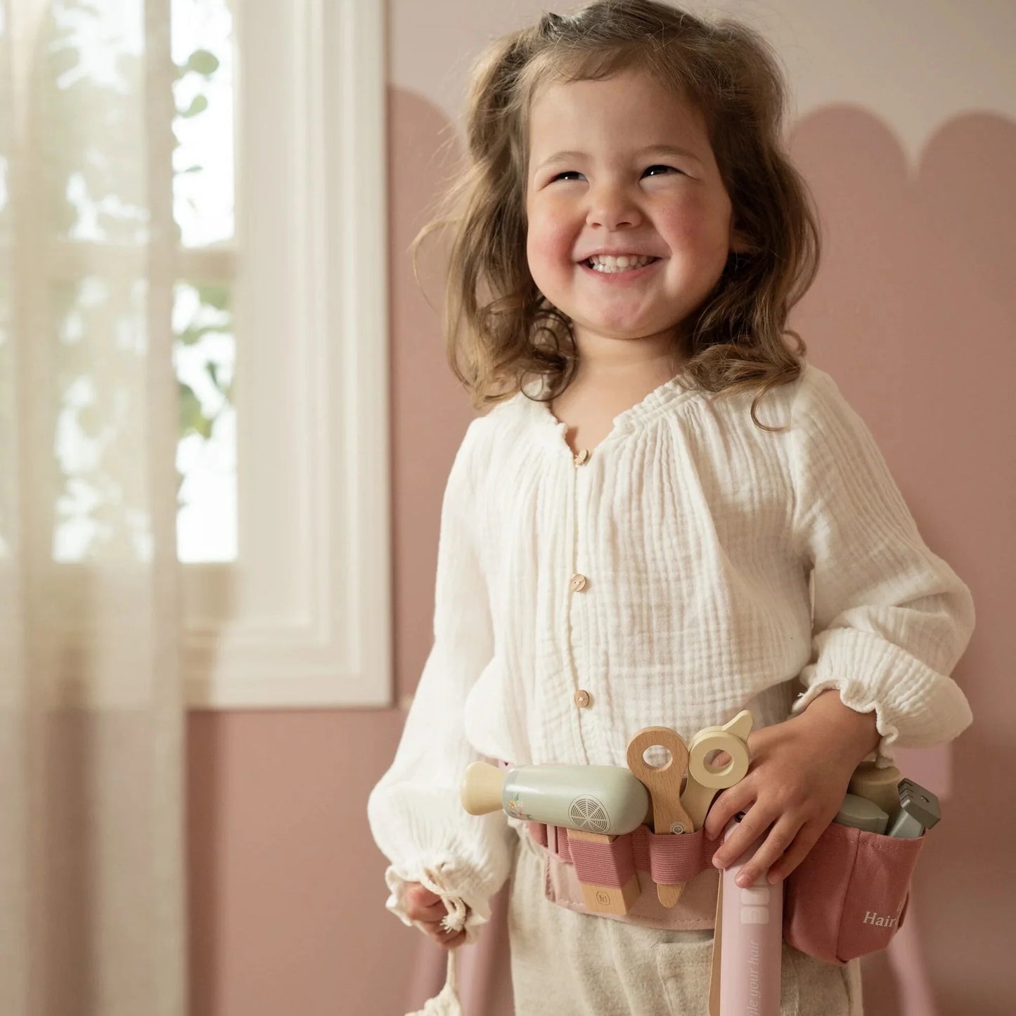 Дрвен фризерски сет