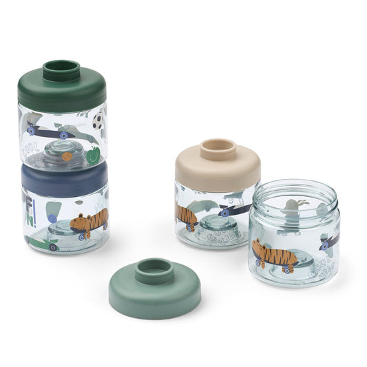 Сет од 4 бебешки кутии за храна • Доминик • Забава / Плажа сина