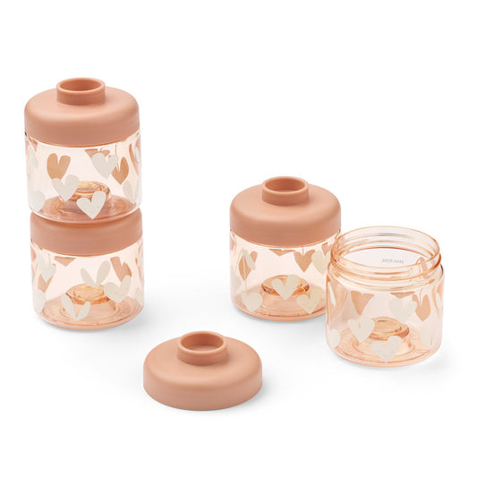 Сет од 4 бебешки кутии за храна • Доминик • Срциња