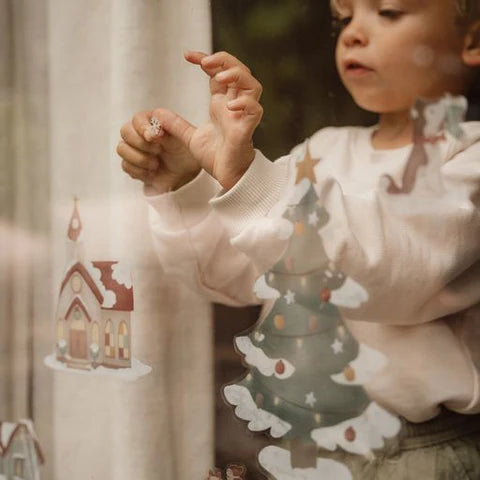 Големи налепници за прозорци • Божиќна сцена