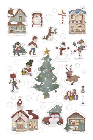 Големи налепници за прозорци • Божиќна сцена