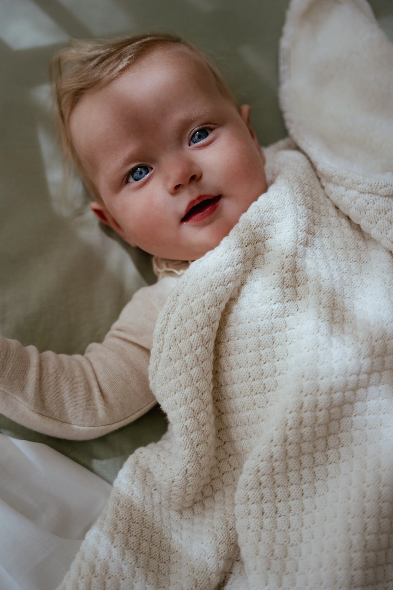 Плетено ќебе • Pure Soft White • 110 х 140 см