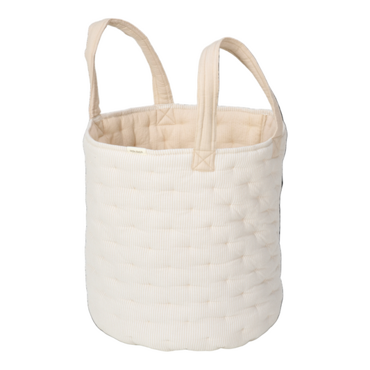 Голема мека корпа за складирање • Pure Soft Beige Stripe