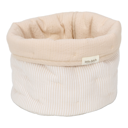 Мала мека корпа за складирање • Pure Soft Beige Stripe
